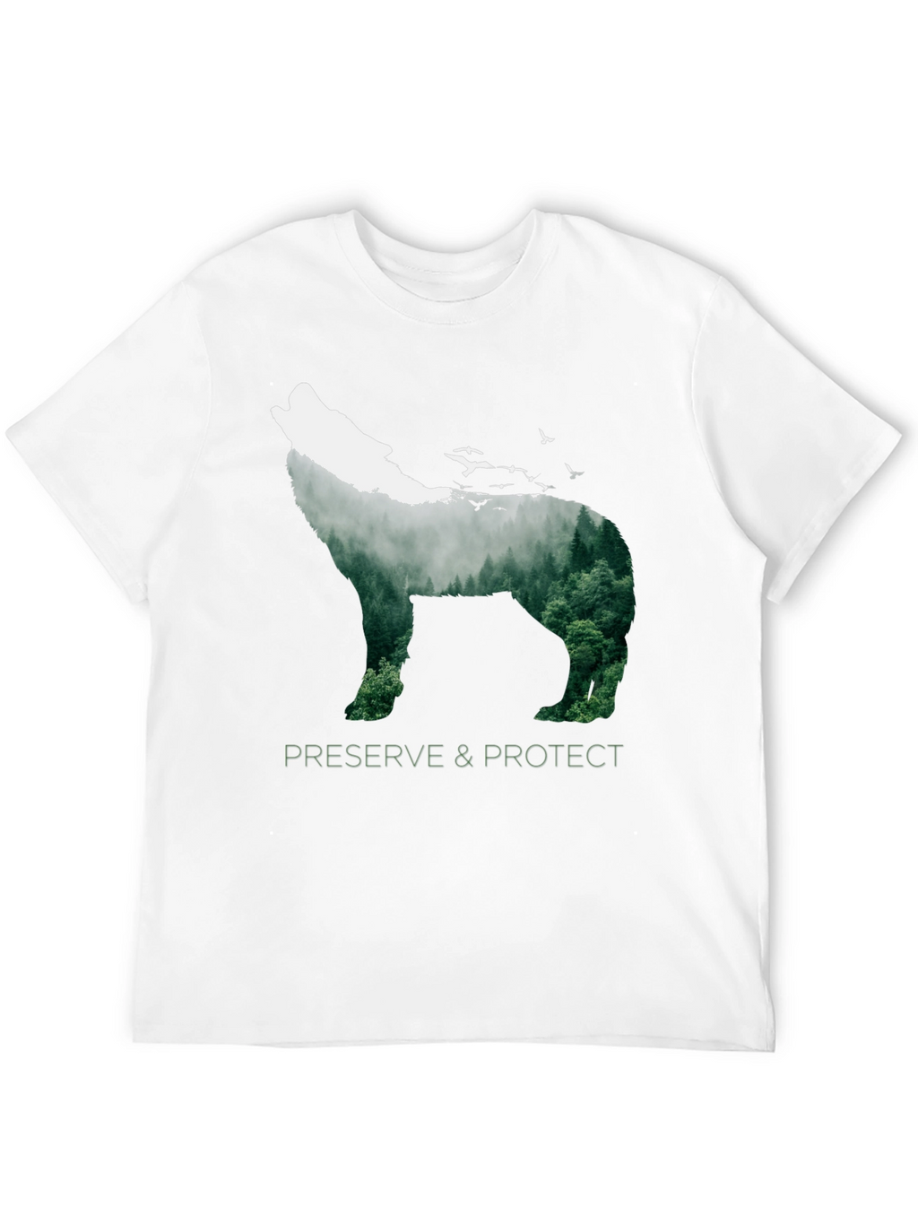 Wildlife Wolf Graphic Tee - Preserve & Protect