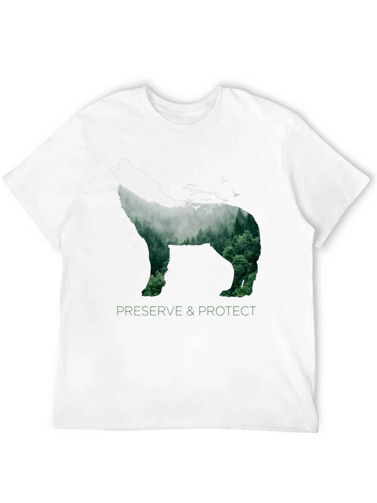 Wildlife Wolf Graphic Tee - Preserve & Protect