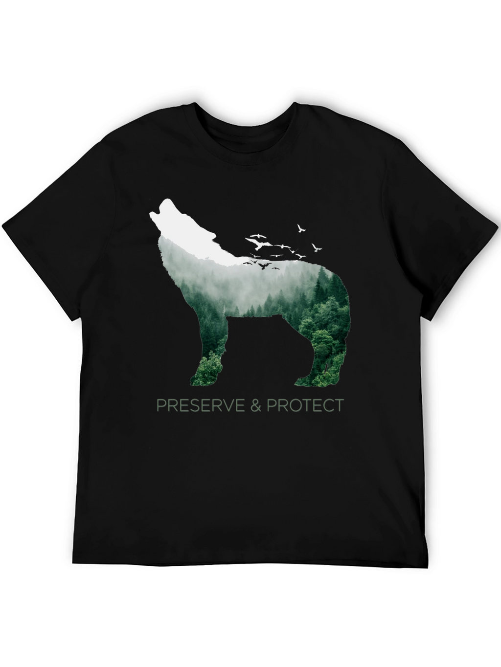 Wildlife Wolf Graphic Tee - Preserve & Protect