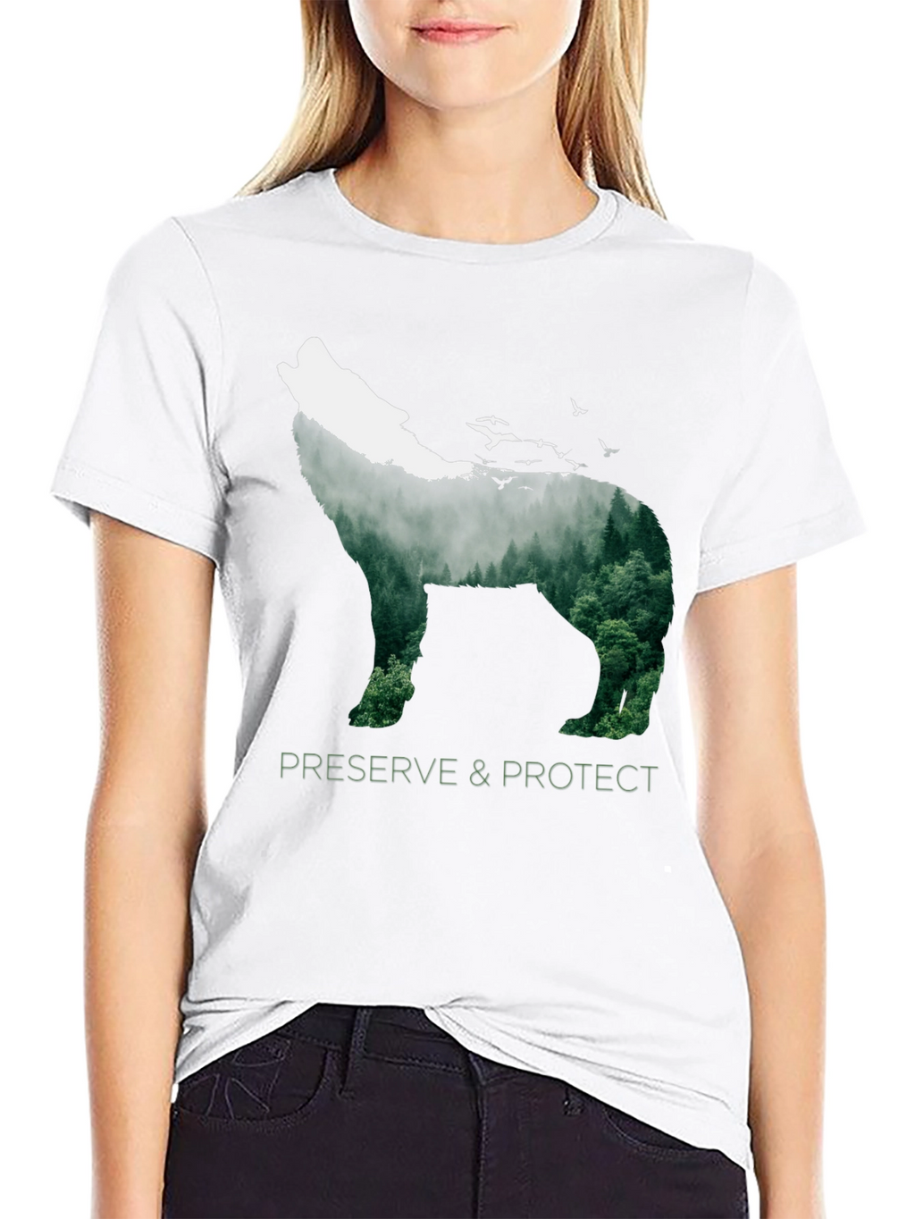Wildlife Wolf Graphic Tee - Preserve & Protect