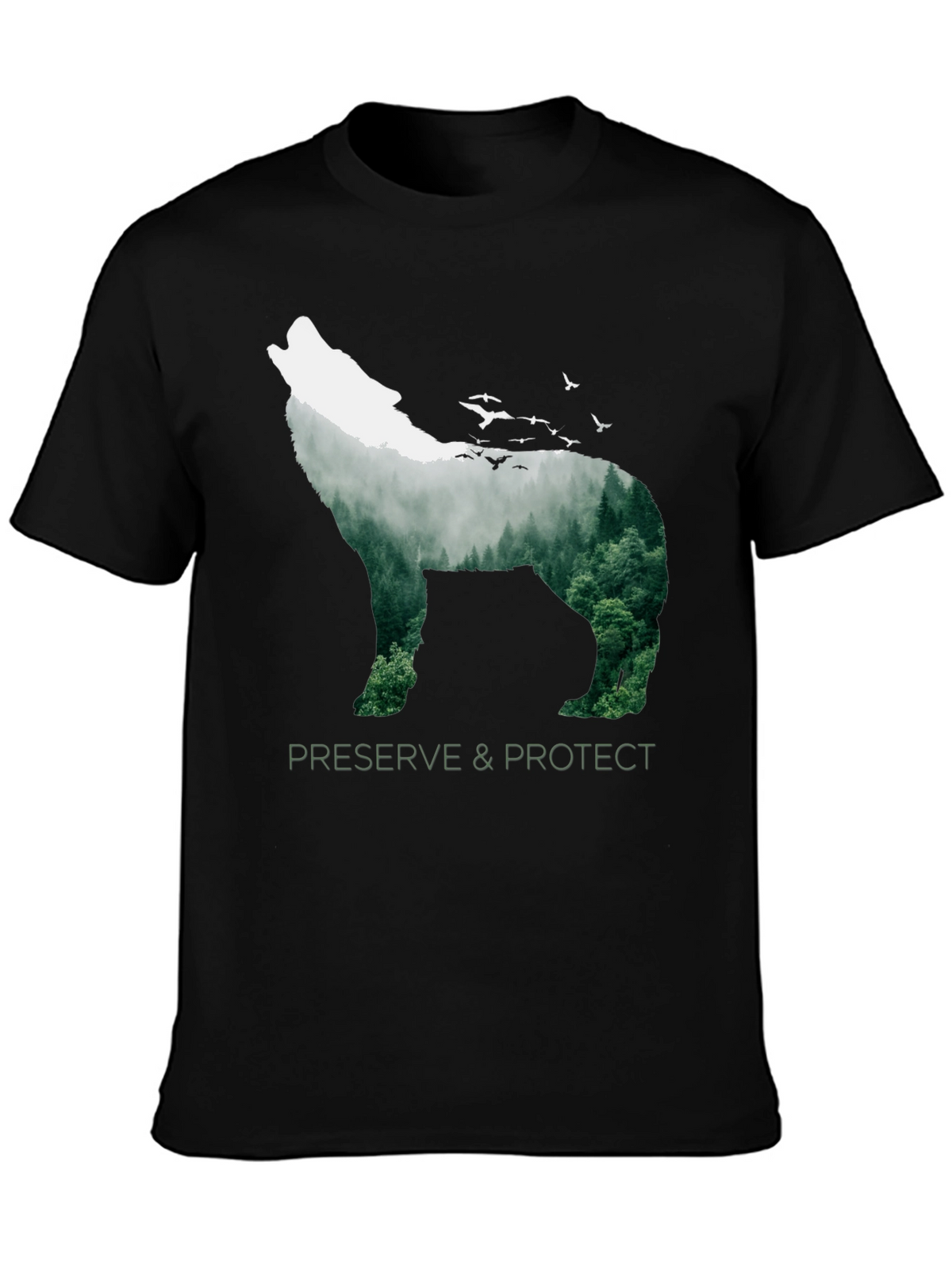 Wildlife Wolf Graphic Tee - Preserve & Protect