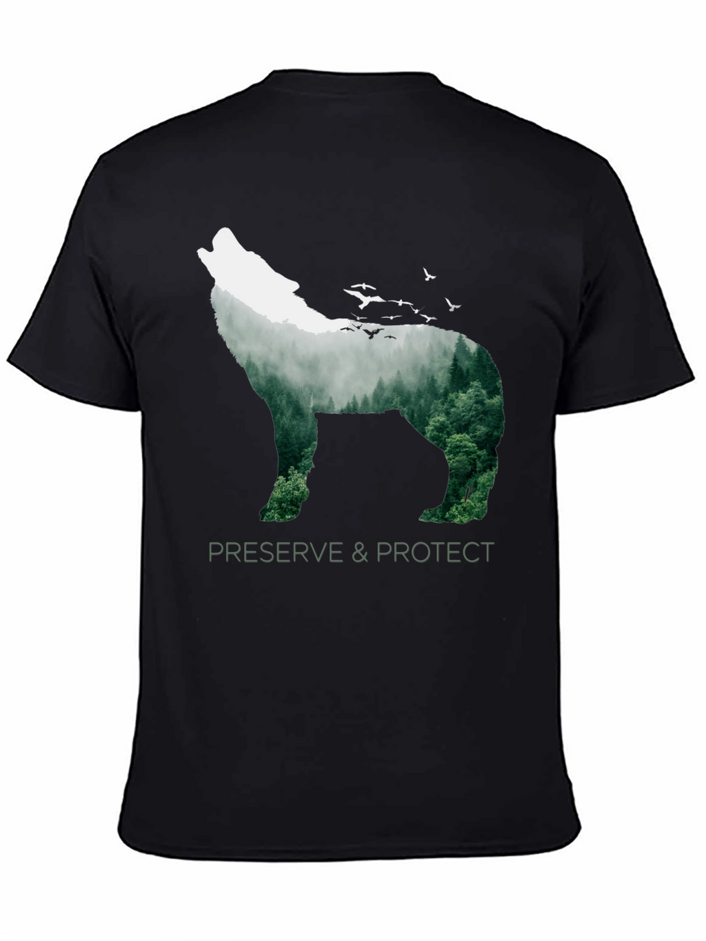 Wildlife Wolf Graphic Tee - Preserve & Protect