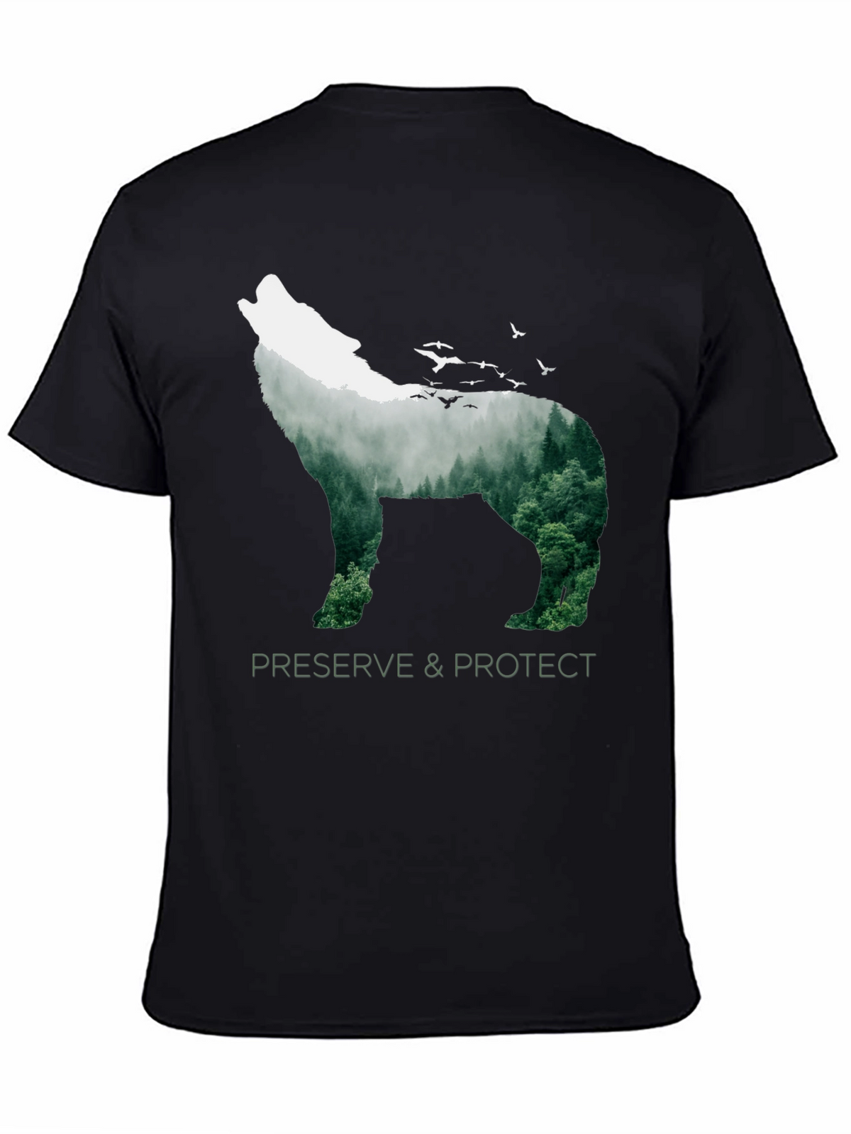 Wildlife Wolf Graphic Tee - Preserve & Protect