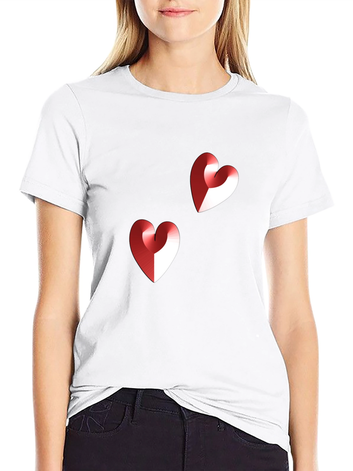Heart Graphic Black T-Shirt