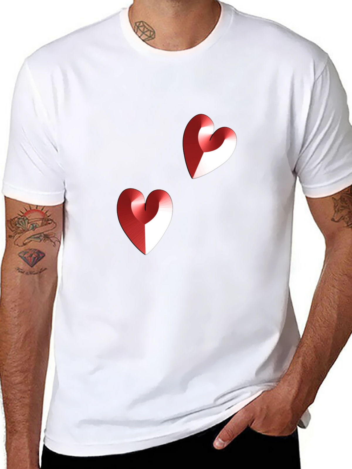 Heart Graphic Black T-Shirt