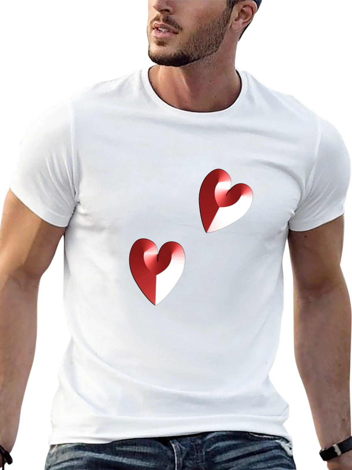 Heart Graphic Black T-Shirt