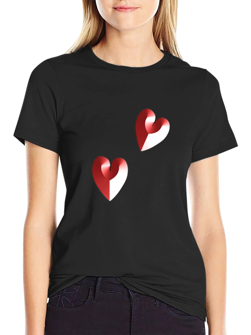 Heart Graphic Black T-Shirt