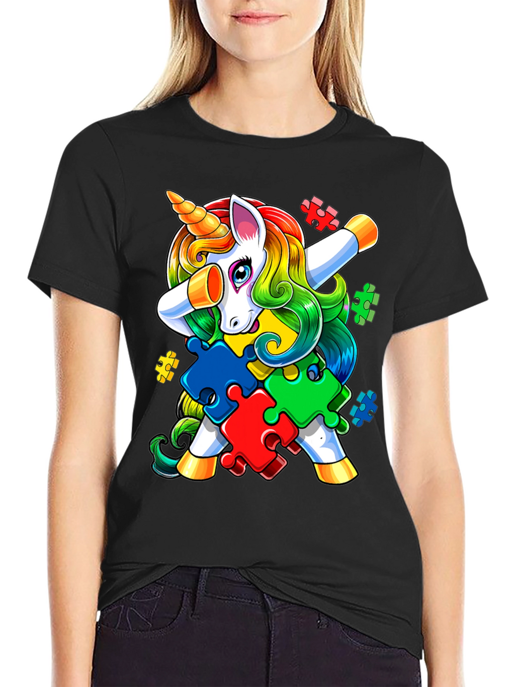 Autism Awareness Unicorn Dab T-Shirt