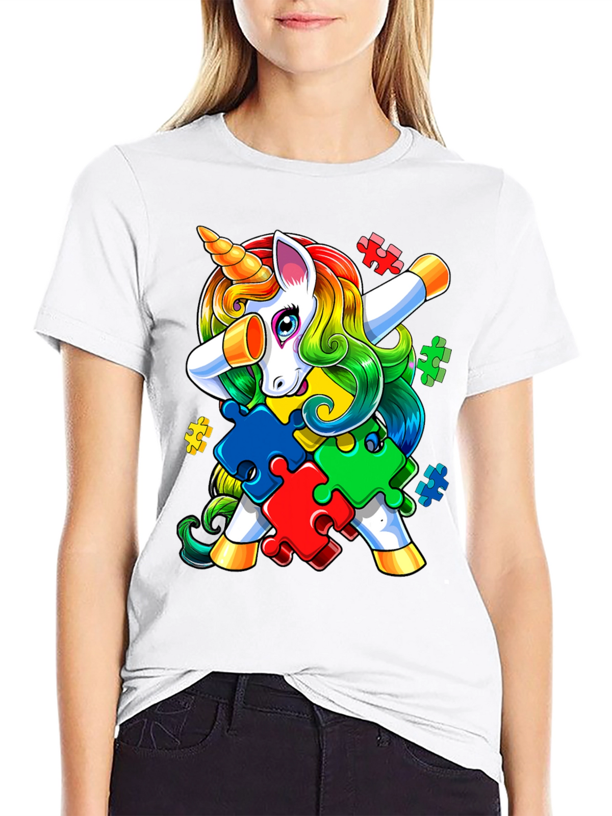 Autism Awareness Unicorn Dab T-Shirt