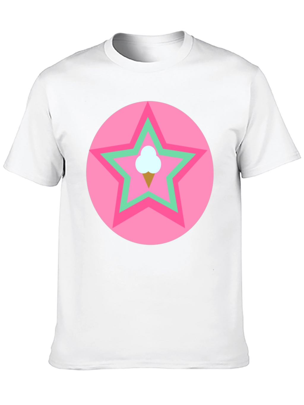 Ice Cream Star Graphic Tee - Black