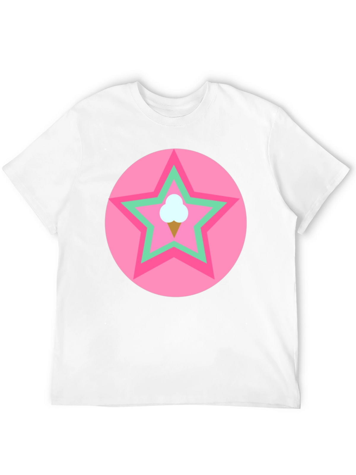Ice Cream Star Graphic Tee - Black