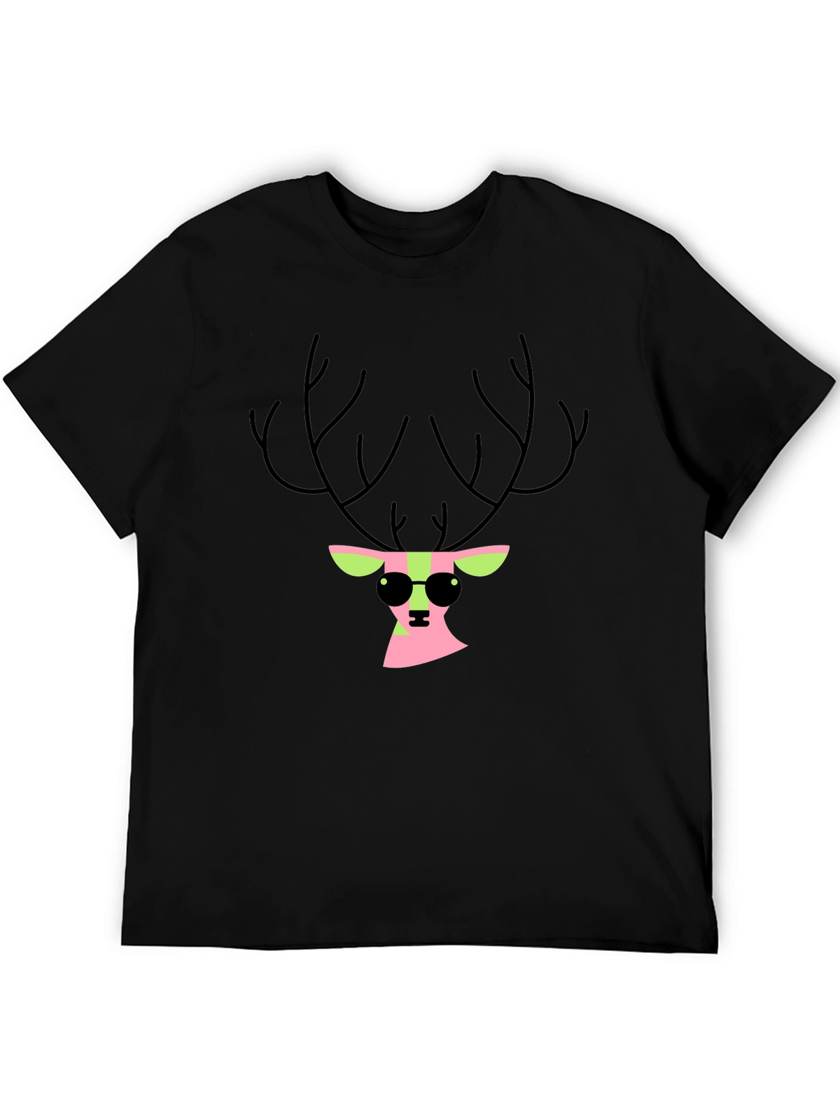Cool Deer Black T-Shirt