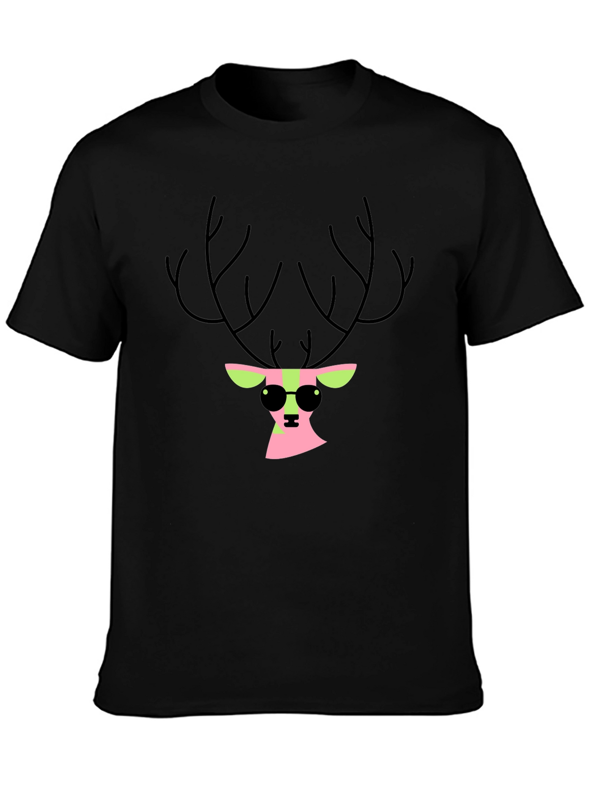 Cool Deer Black T-Shirt