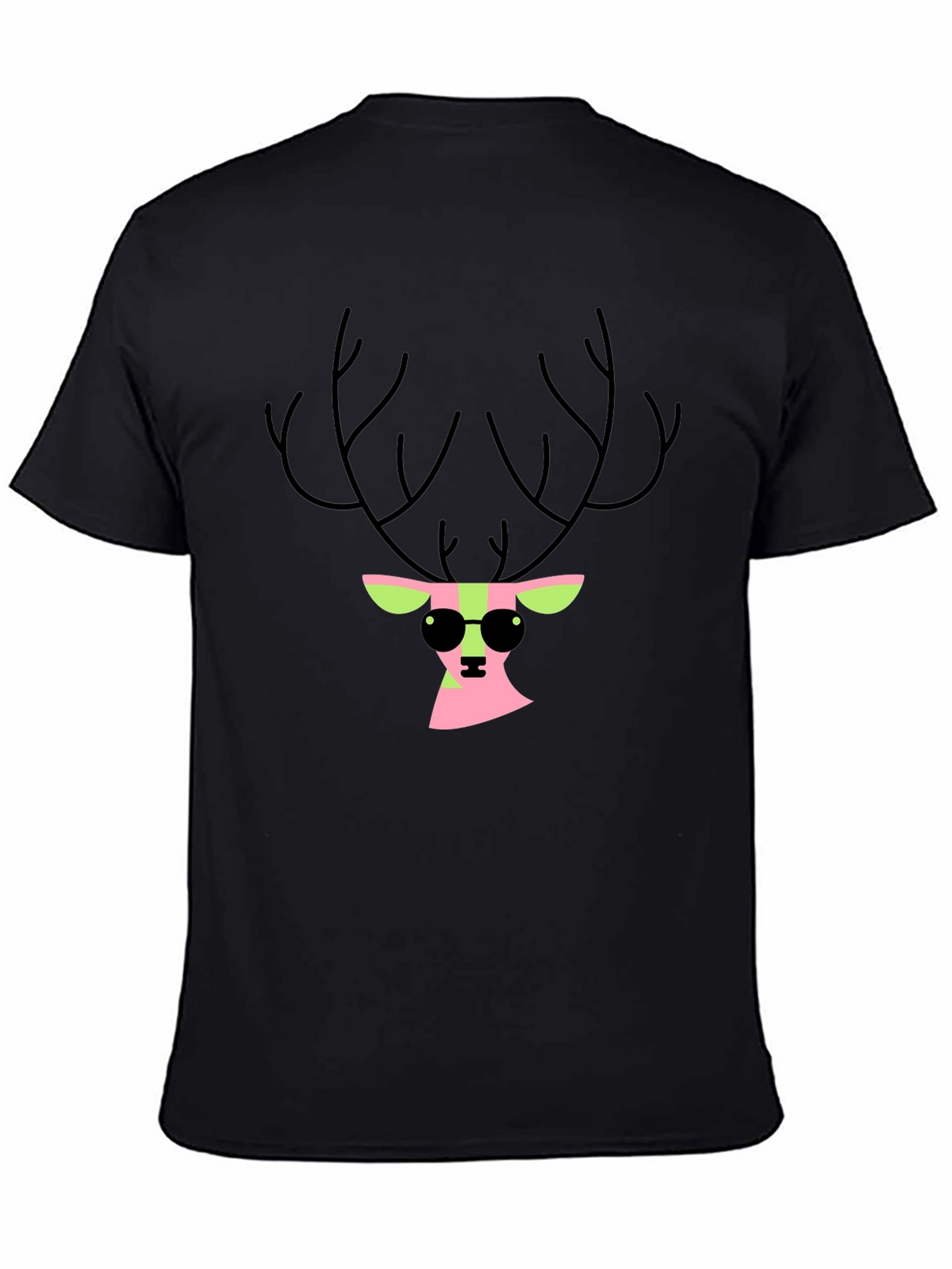 Cool Deer Black T-Shirt