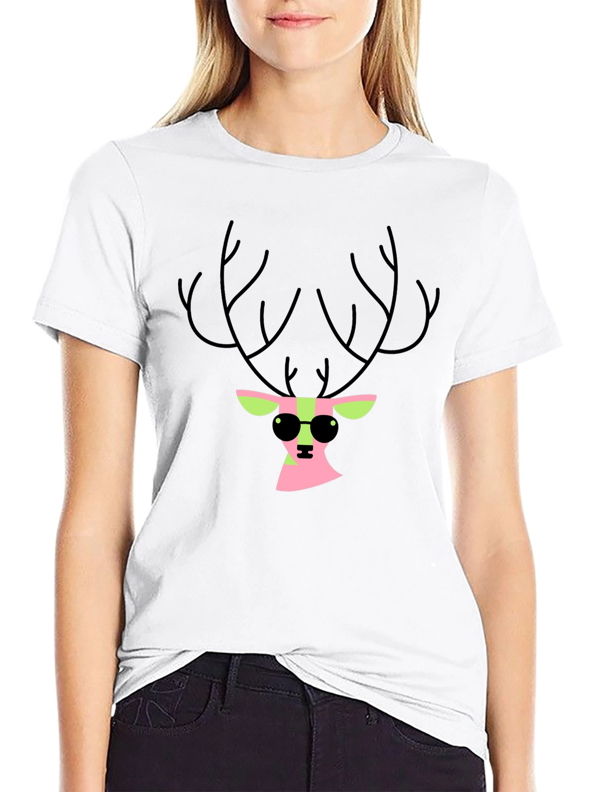 Cool Deer Black T-Shirt
