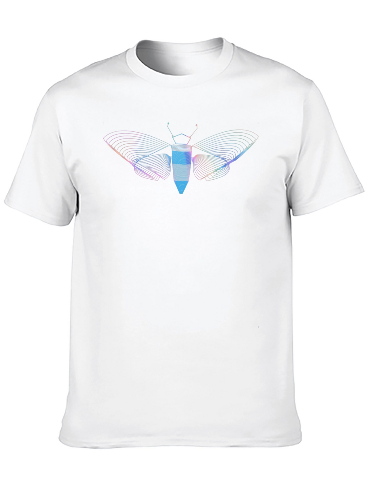 Geometric Butterfly Graphic Tee - Black