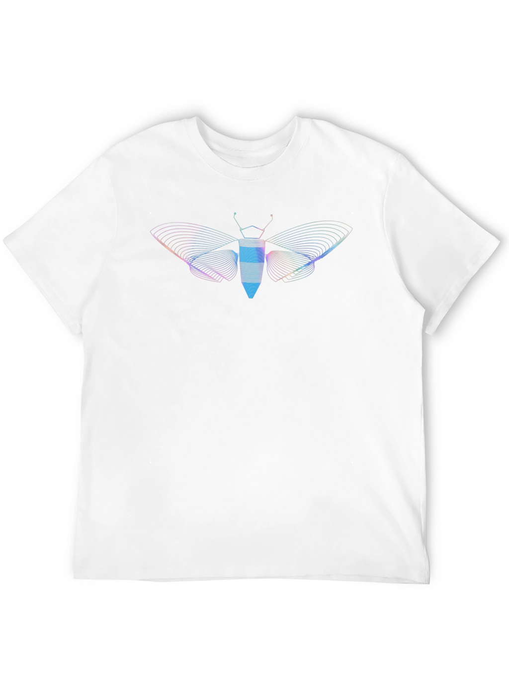 Geometric Butterfly Graphic Tee - Black