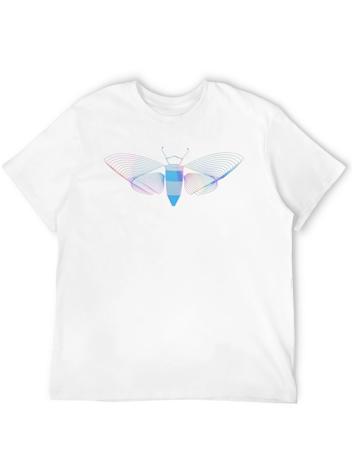 Geometric Butterfly Graphic Tee - Black