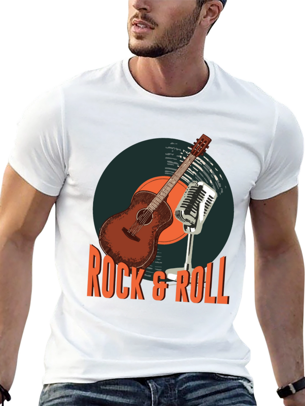 Rock & Roll Guitar Graphic T-Shirt