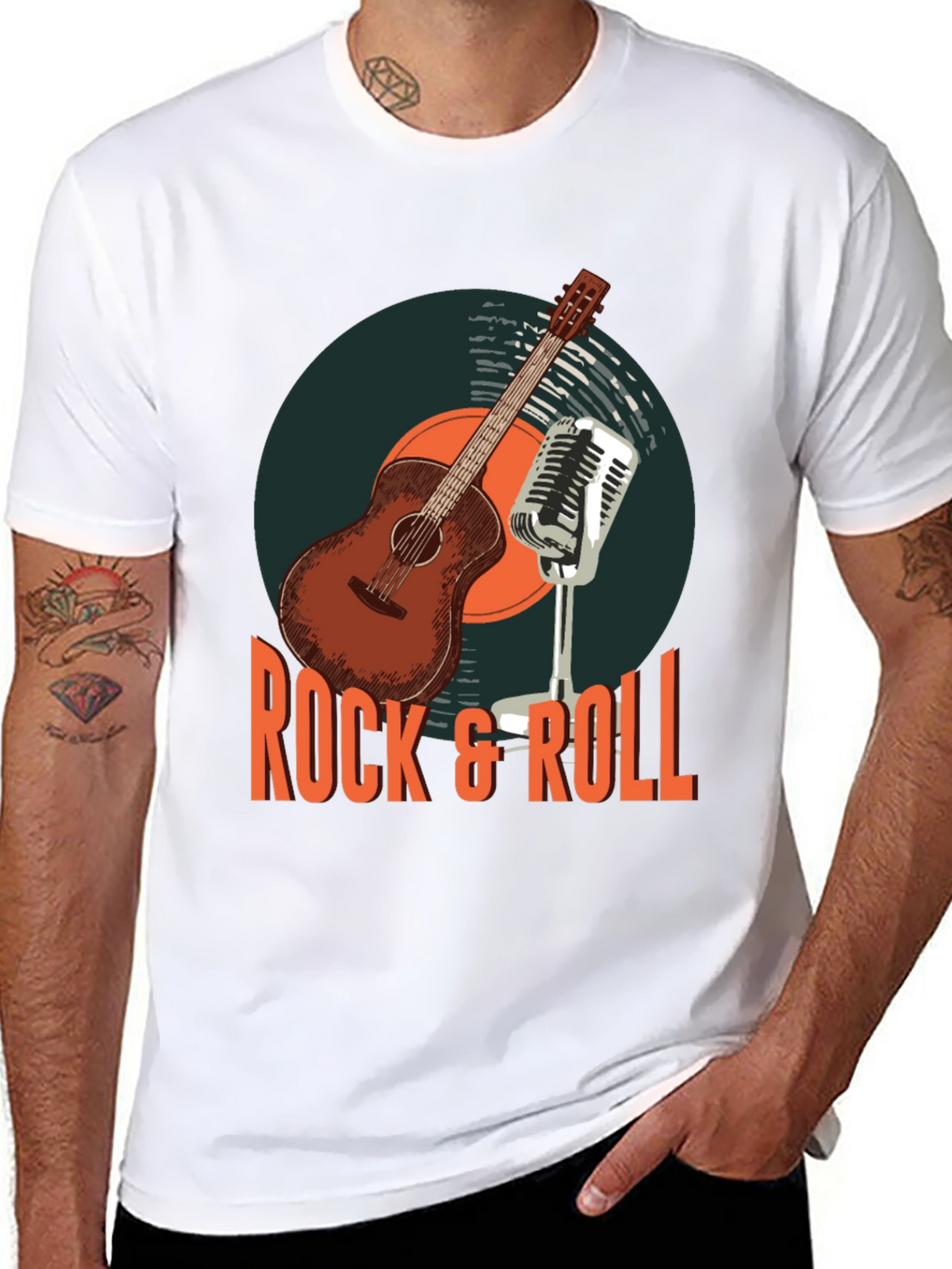 Rock & Roll Guitar Graphic T-Shirt