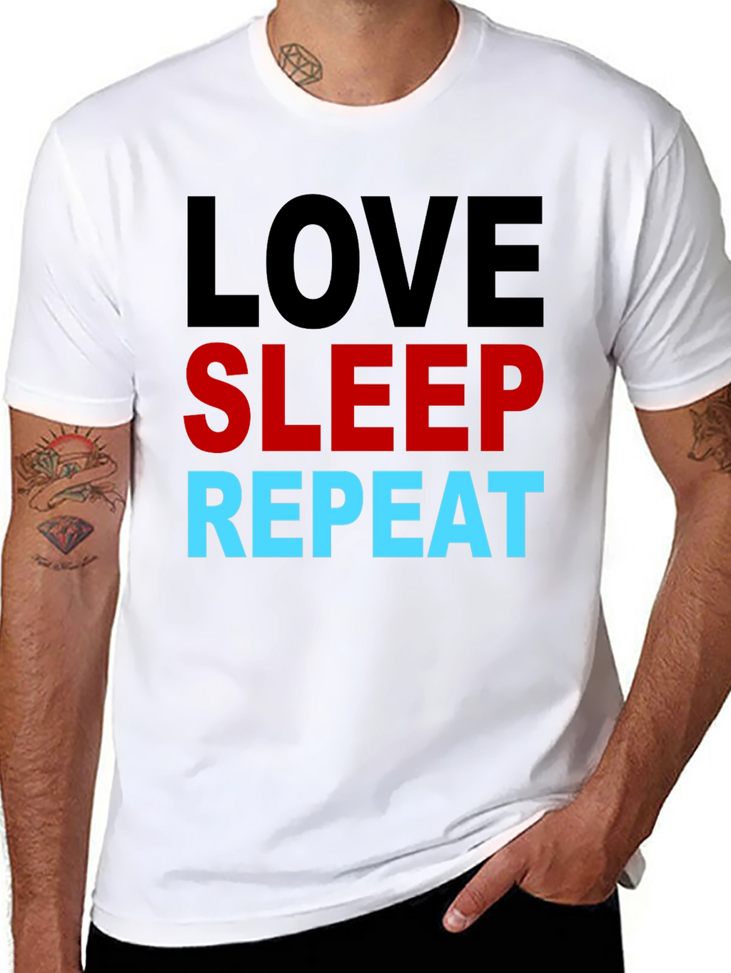 Love Sleep Repeat Graphic T-Shirt