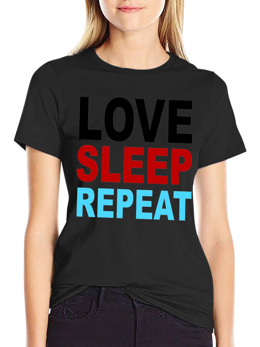 Love Sleep Repeat Graphic T-Shirt