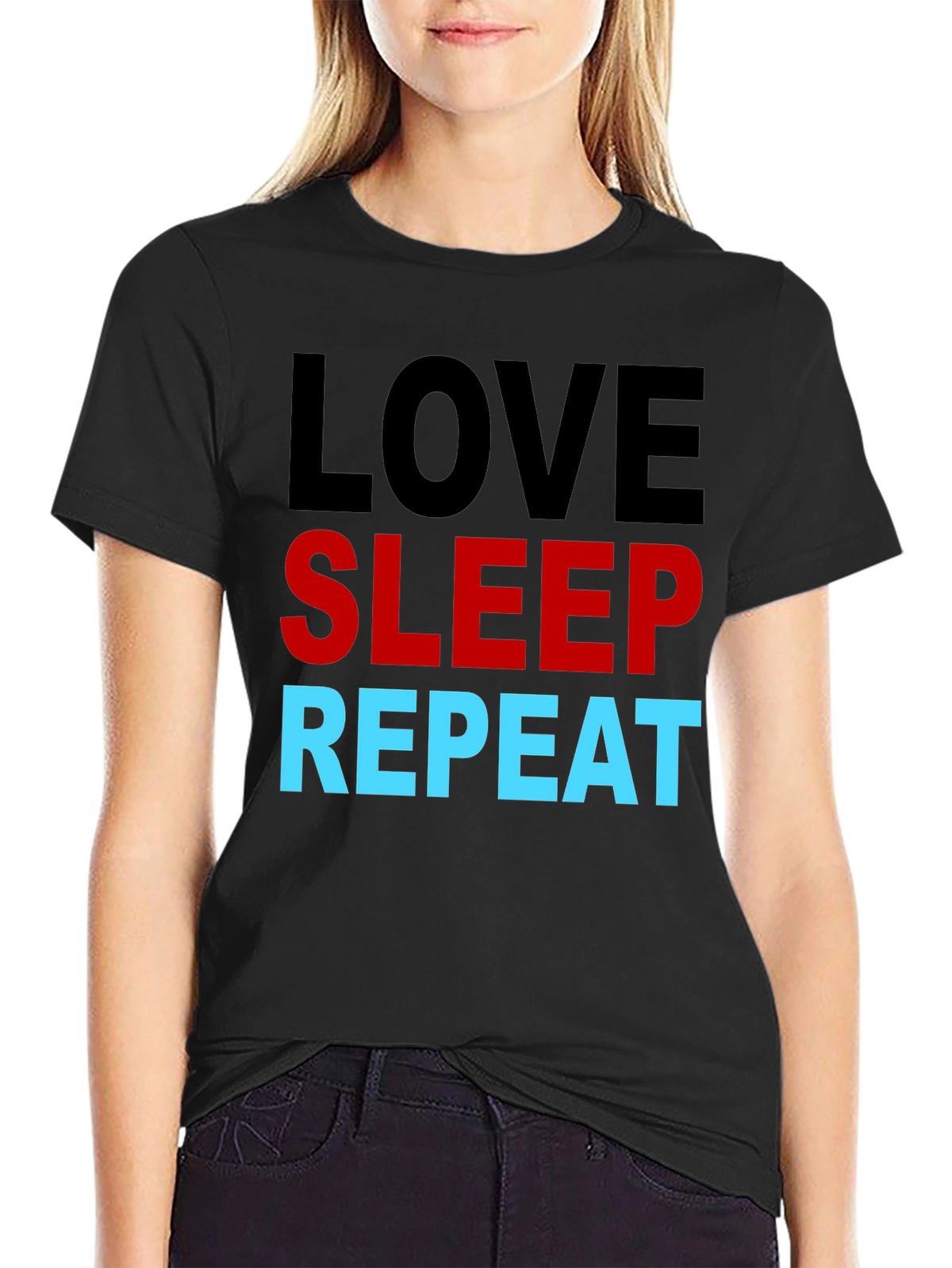 Love Sleep Repeat Graphic T-Shirt