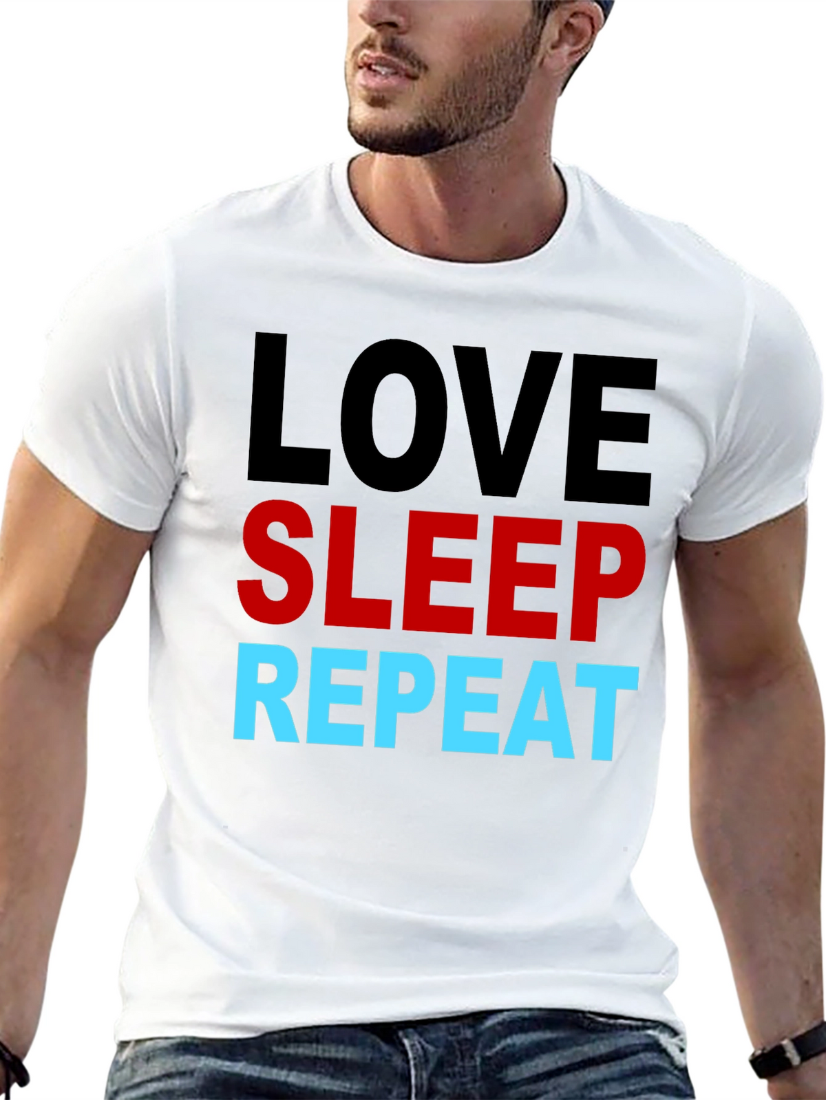 Love Sleep Repeat Graphic T-Shirt