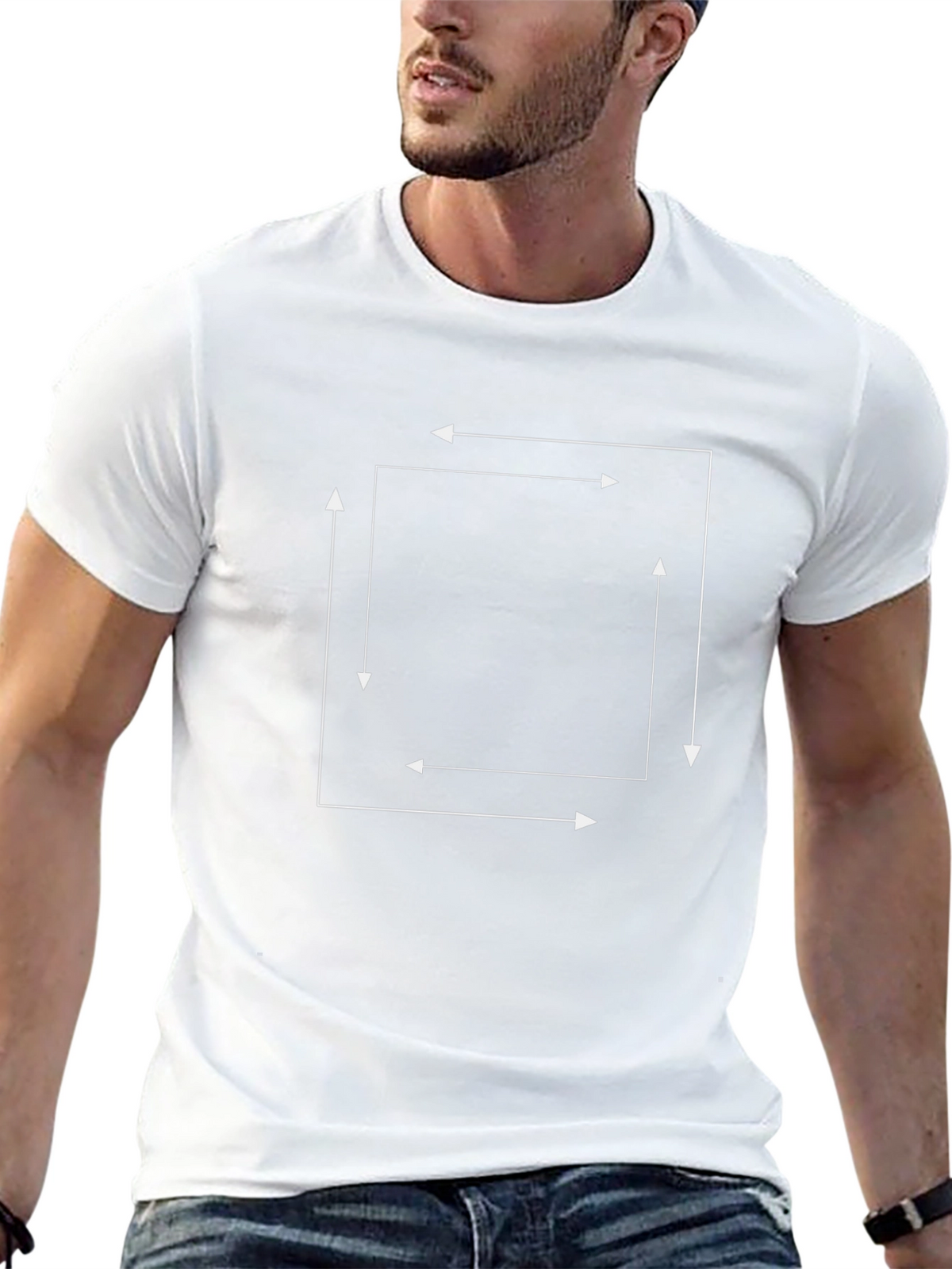 Modern Arrow Graphic Black T-Shirt