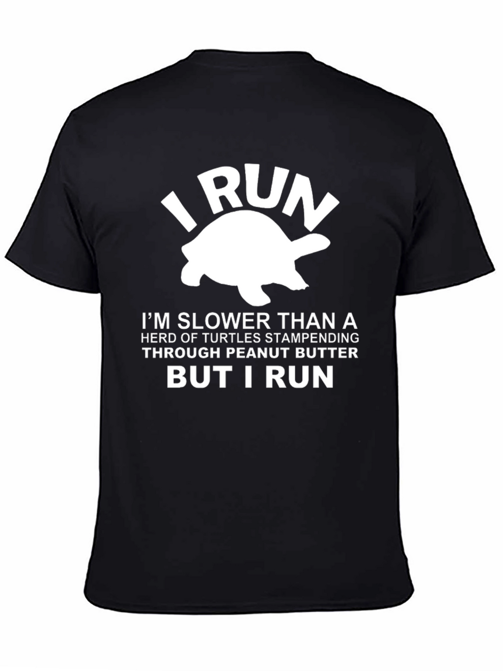 Funny I Run Turtle Graphic T-Shirt