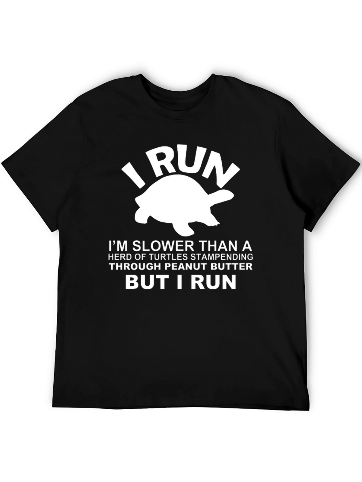 Funny I Run Turtle Graphic T-Shirt