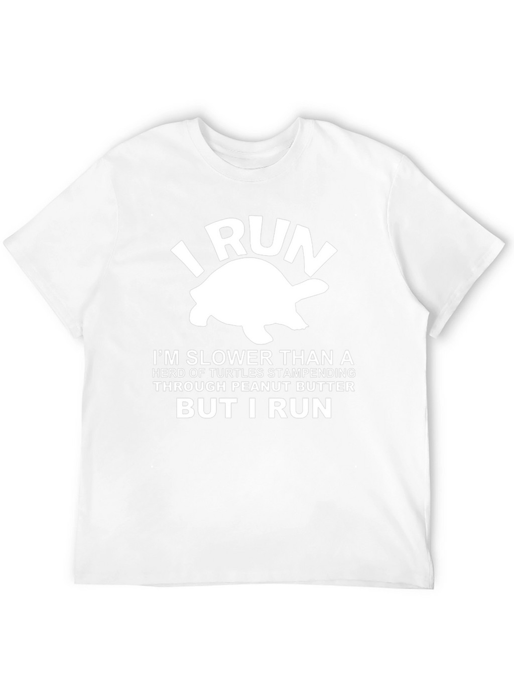 Funny I Run Turtle Graphic T-Shirt