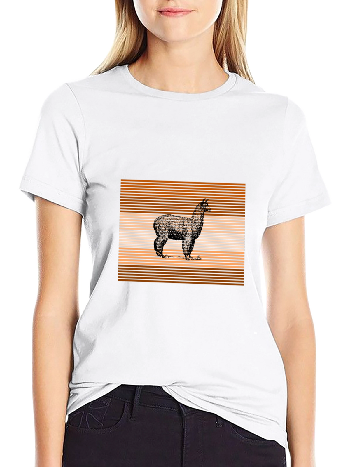Alpaca Graphic Tee - Stylish Mens Black T-Shirt