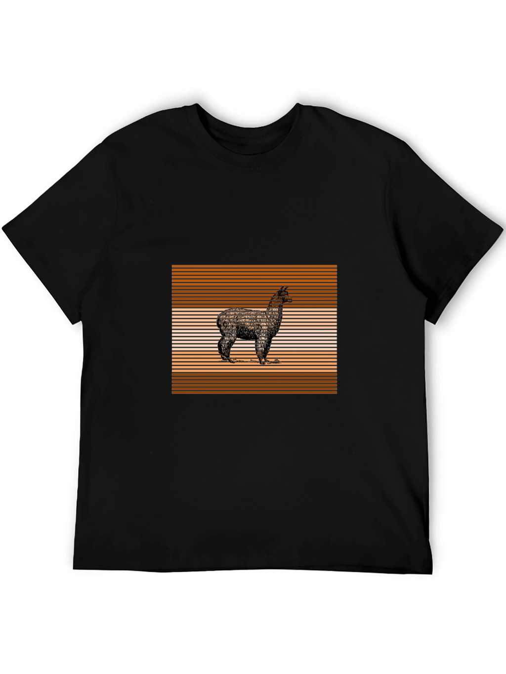 Alpaca Graphic Tee - Stylish Mens Black T-Shirt