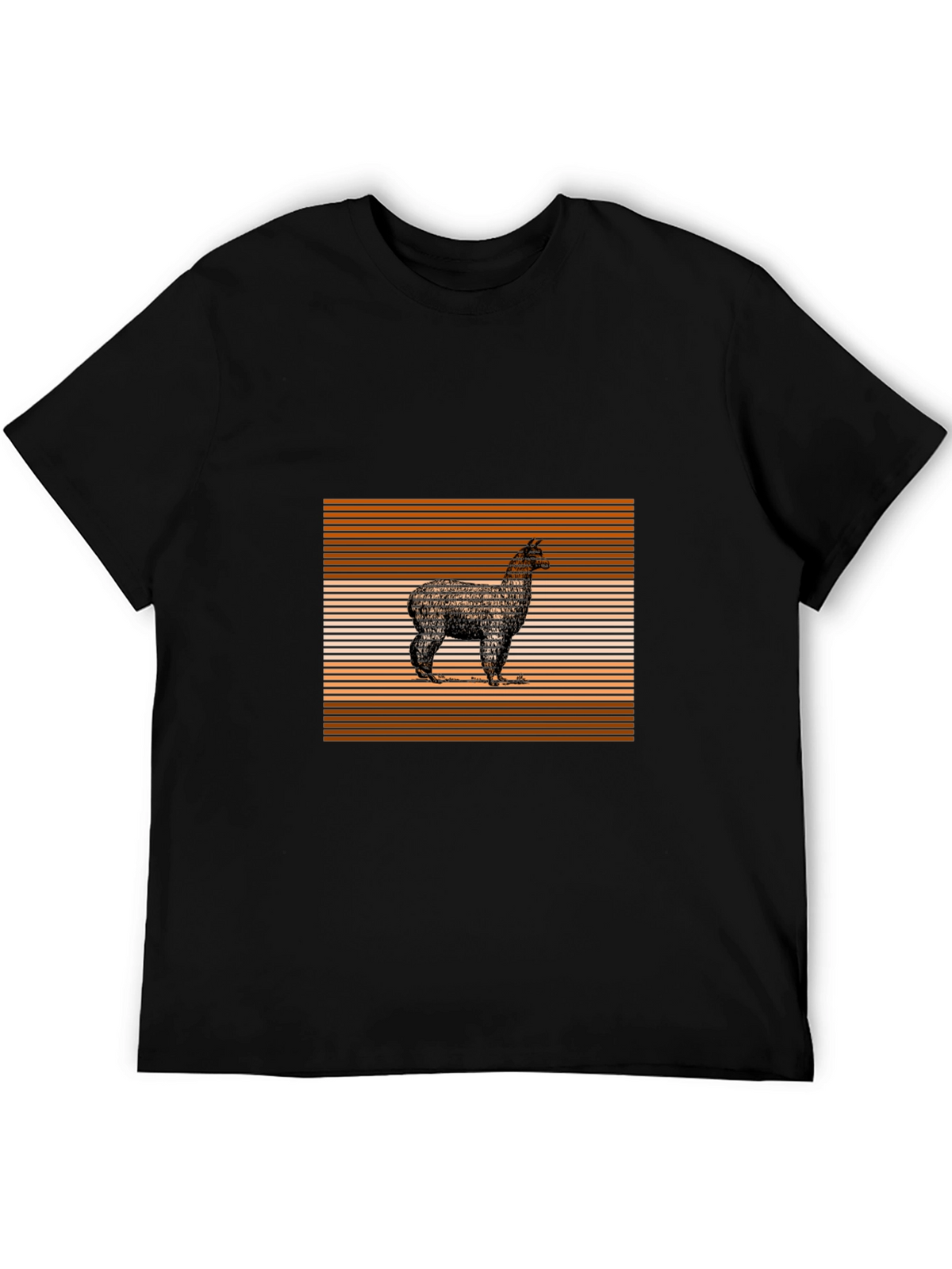 Alpaca Graphic Tee - Stylish Mens Black T-Shirt