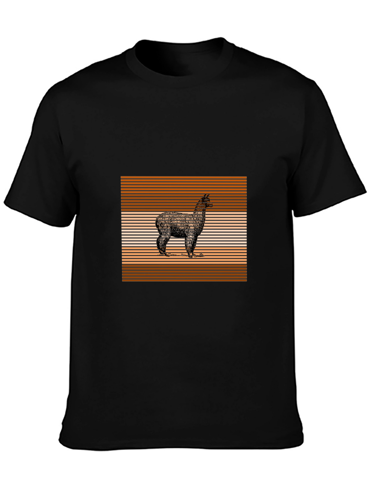 Alpaca Graphic Tee - Stylish Mens Black T-Shirt