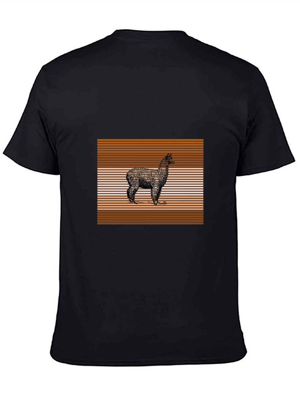 Alpaca Graphic Tee - Stylish Mens Black T-Shirt
