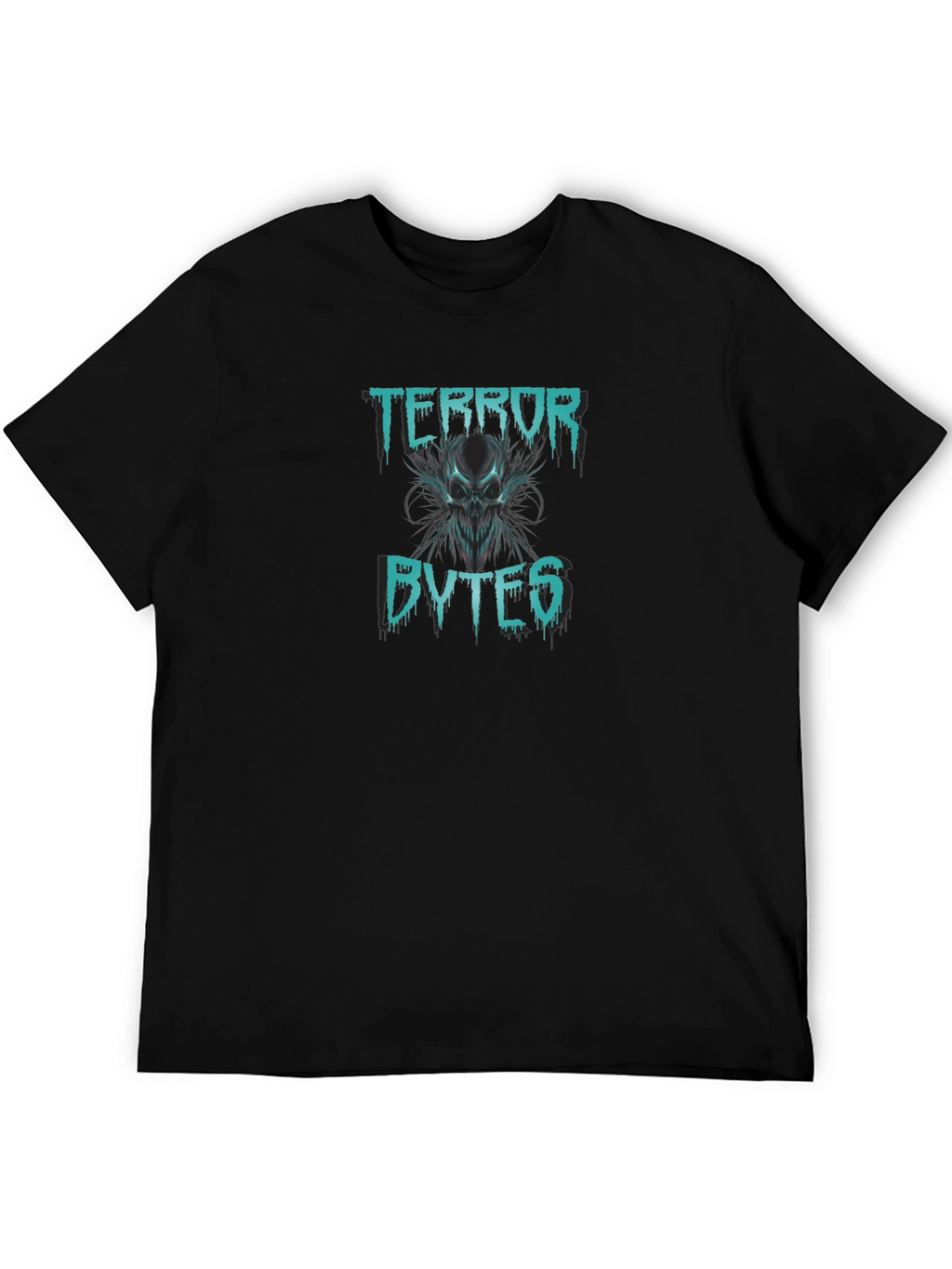 Terror Bytes Graphic Print Black T-Shirt