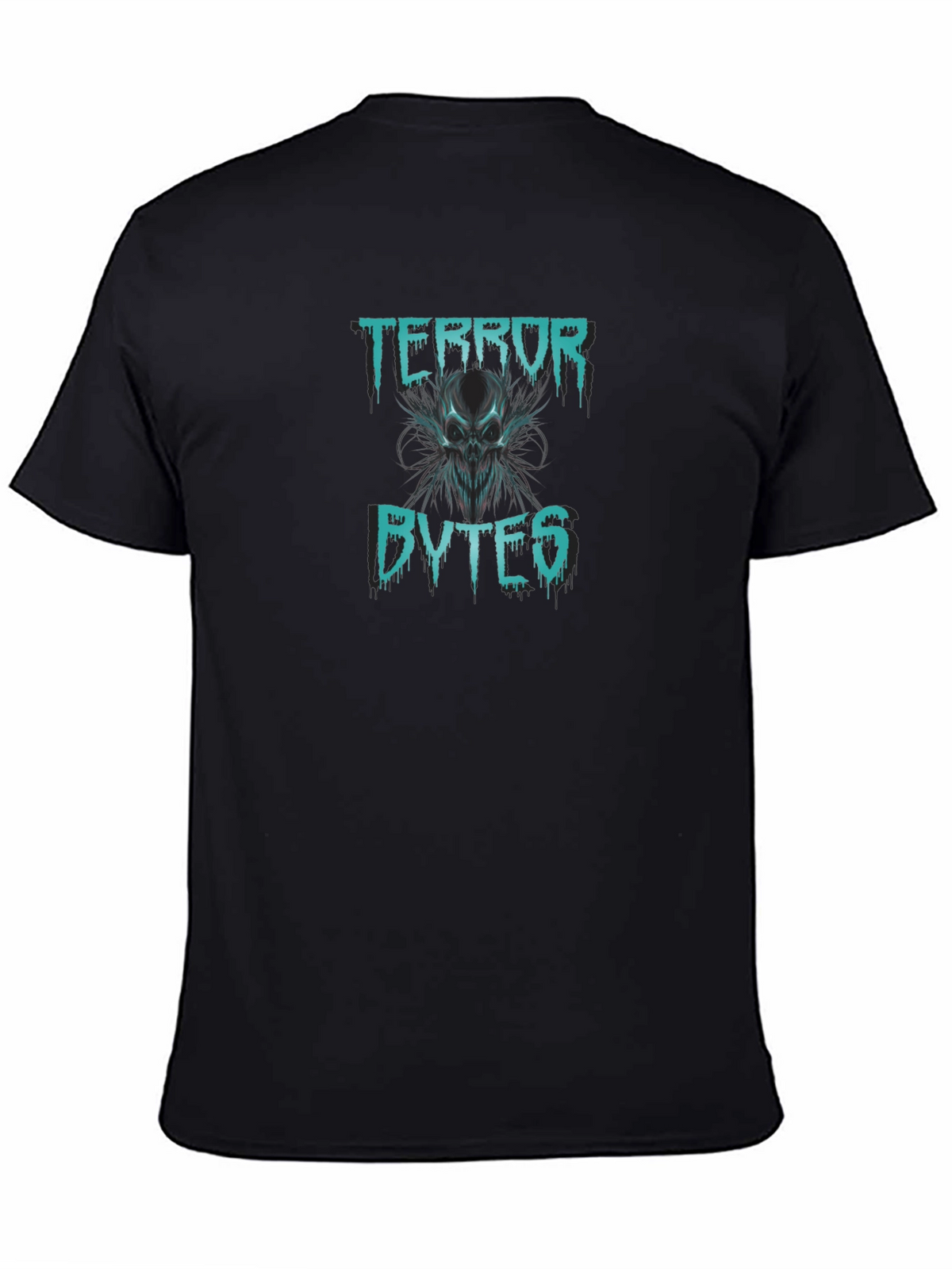 Terror Bytes Graphic Print Black T-Shirt