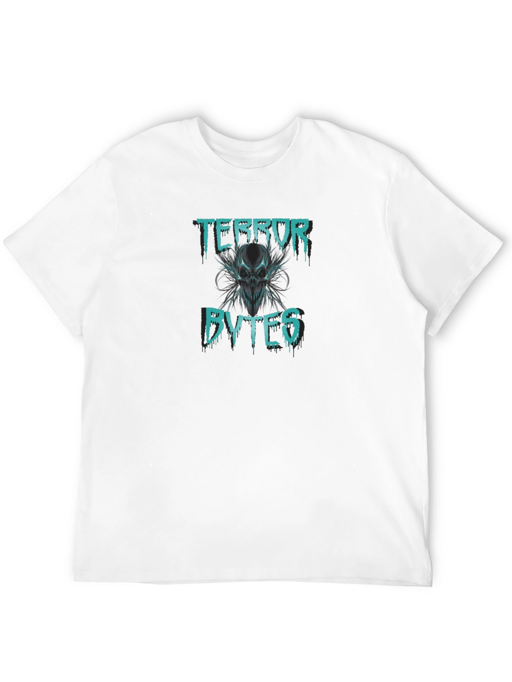 Terror Bytes Graphic Print Black T-Shirt