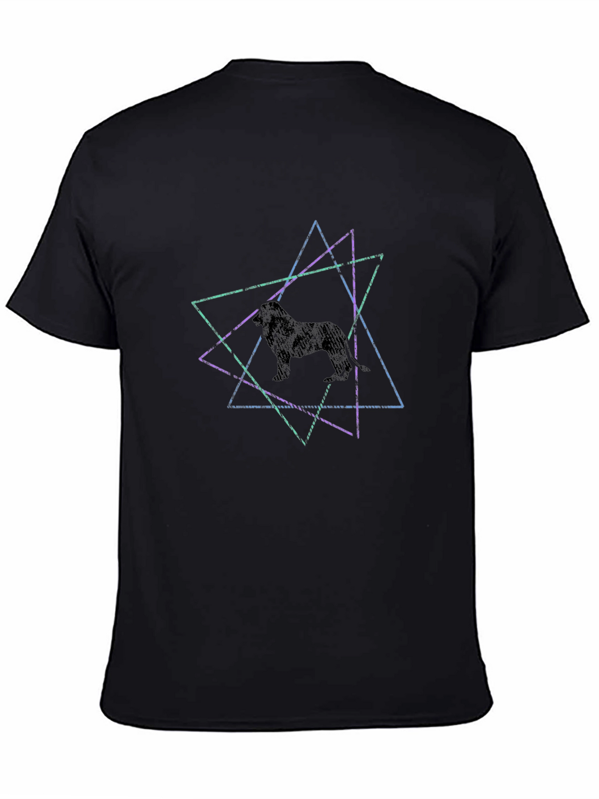 Geometric Lion Graphic Tee - Trendy Casual Style