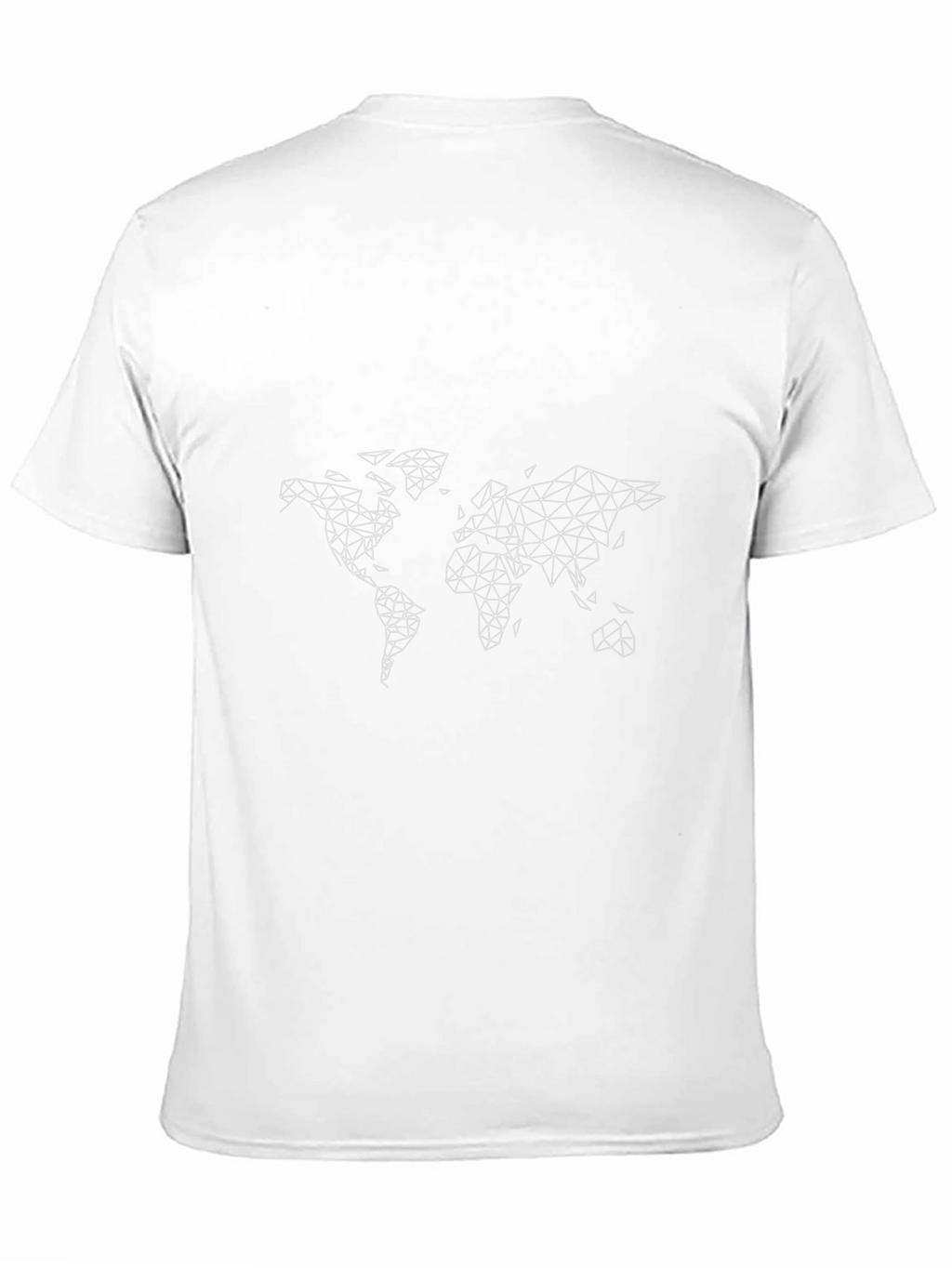 Geometric World Map Tee - Modern Black T-Shirt