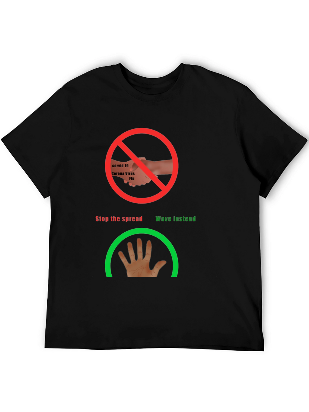 Stop the Spread Novelty Tee - Wave Instead!