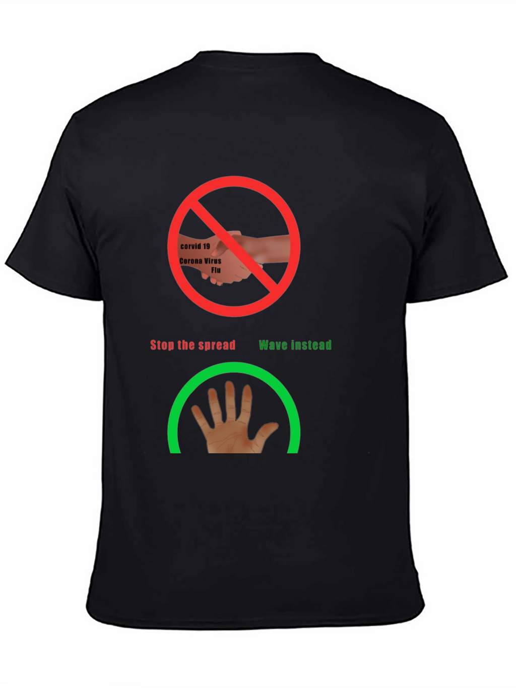 Stop the Spread Novelty Tee - Wave Instead!