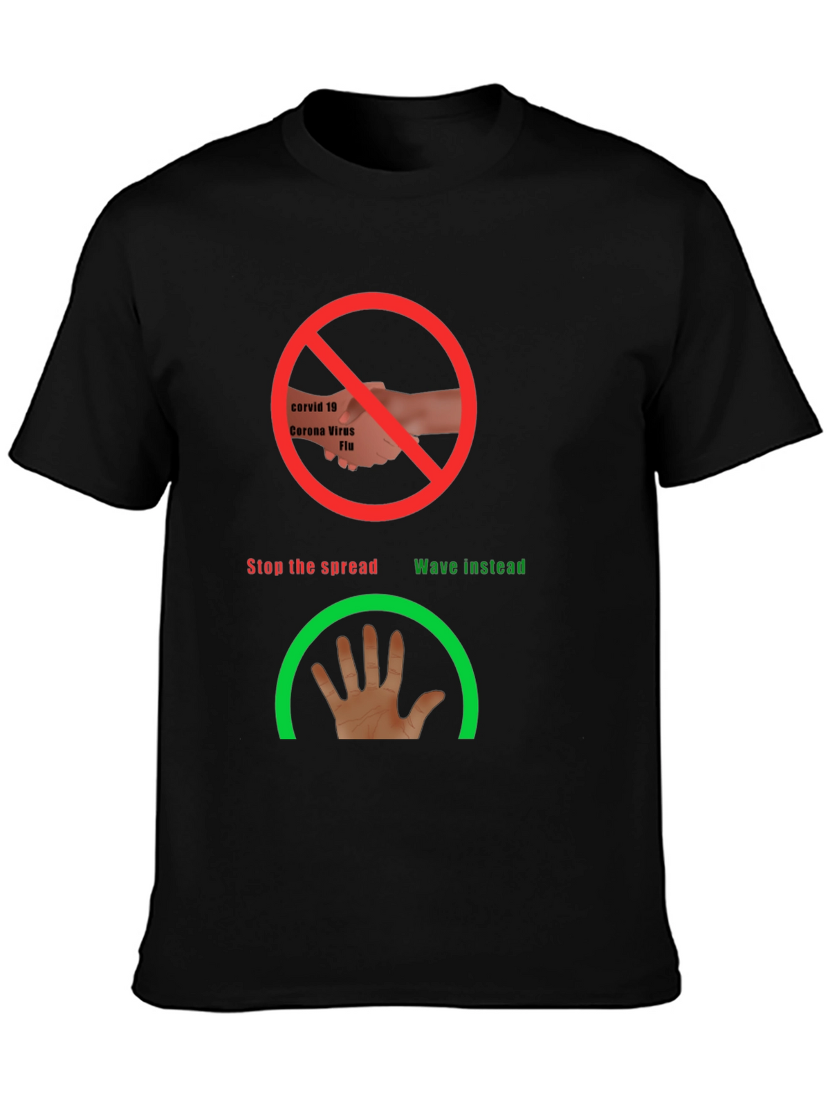 Stop the Spread Novelty Tee - Wave Instead!