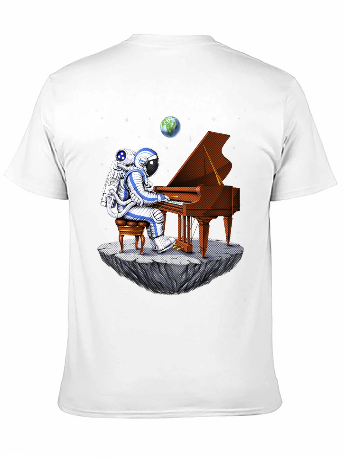 Astronaut Piano Player Graphic Tee