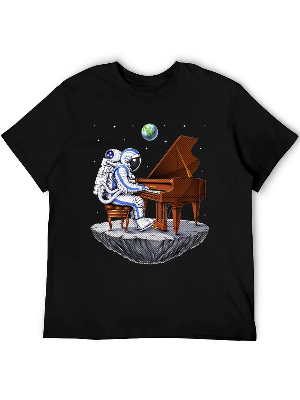 Astronaut Piano Player Graphic Tee
