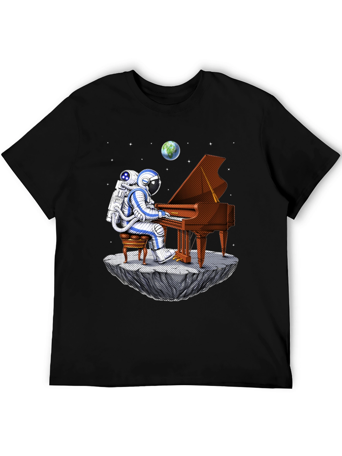 Astronaut Piano Player Graphic Tee