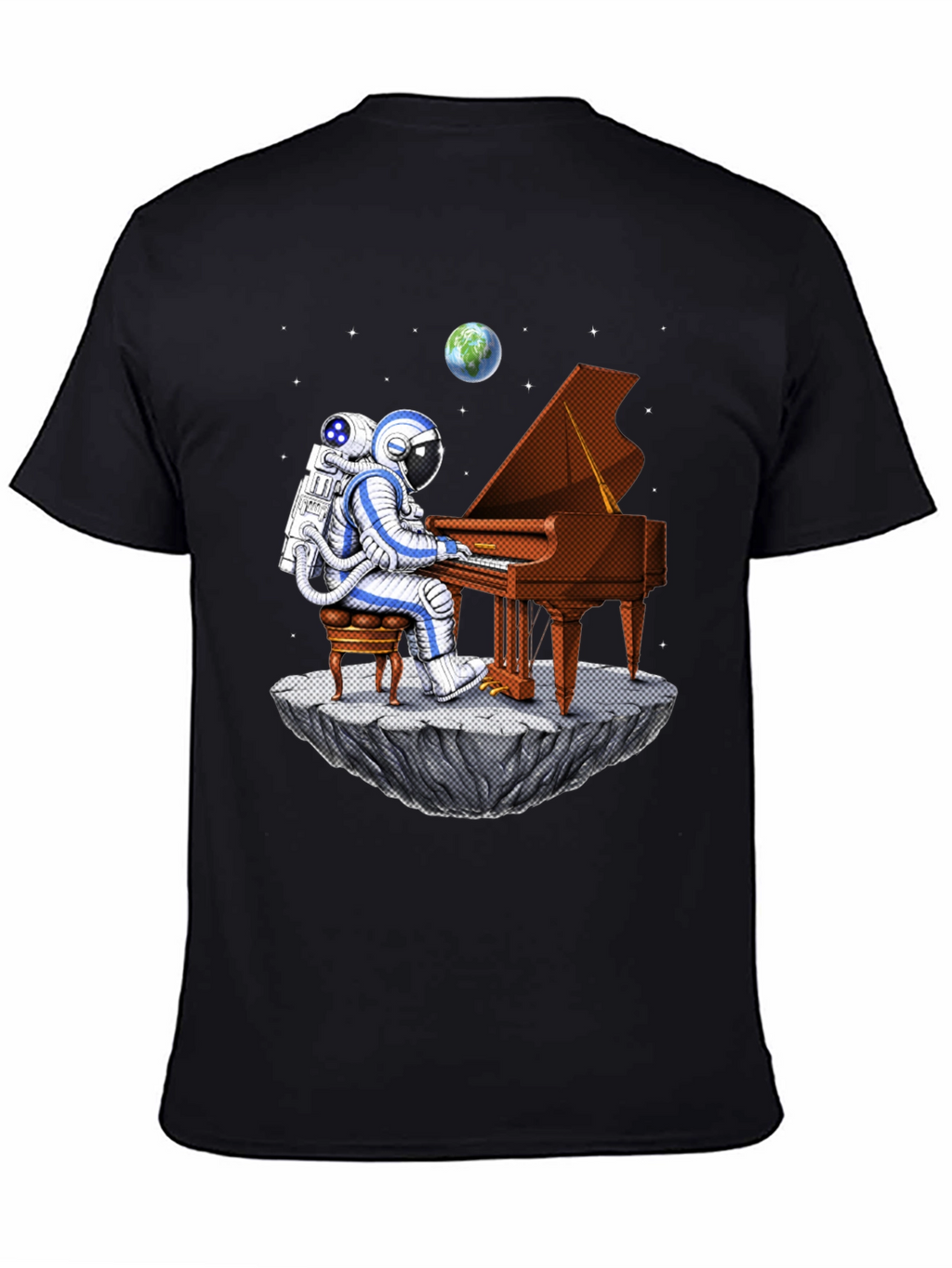 Astronaut Piano Player Graphic Tee