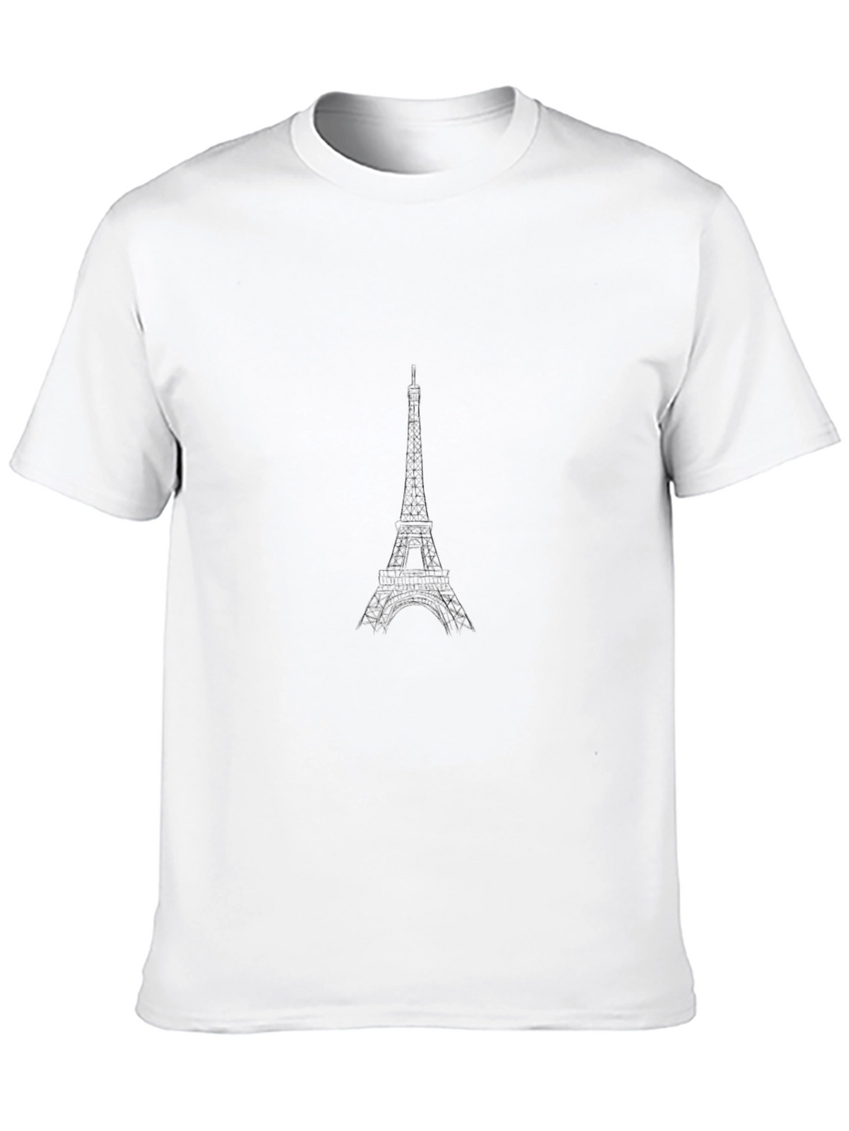 Eiffel Tower Graphic Black T-Shirt